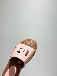 Nappa Leather Espadrille Sliders