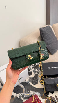 Croc Embossed Small Flap Bag