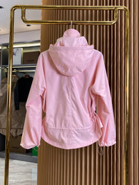 Drawstring Cropped Trench Jacket