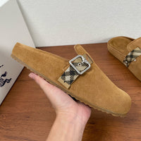 Check Suede Urchin Clogs