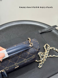Vanity Case Bag Dark Blue Denim