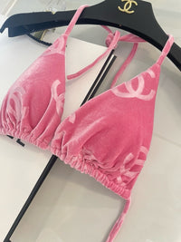 Logo 3-Piece Terry Cloth Bikini Set