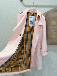 Classic Belted Trench Coat in Soft Pink