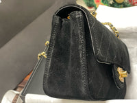 Suede Flap Bag