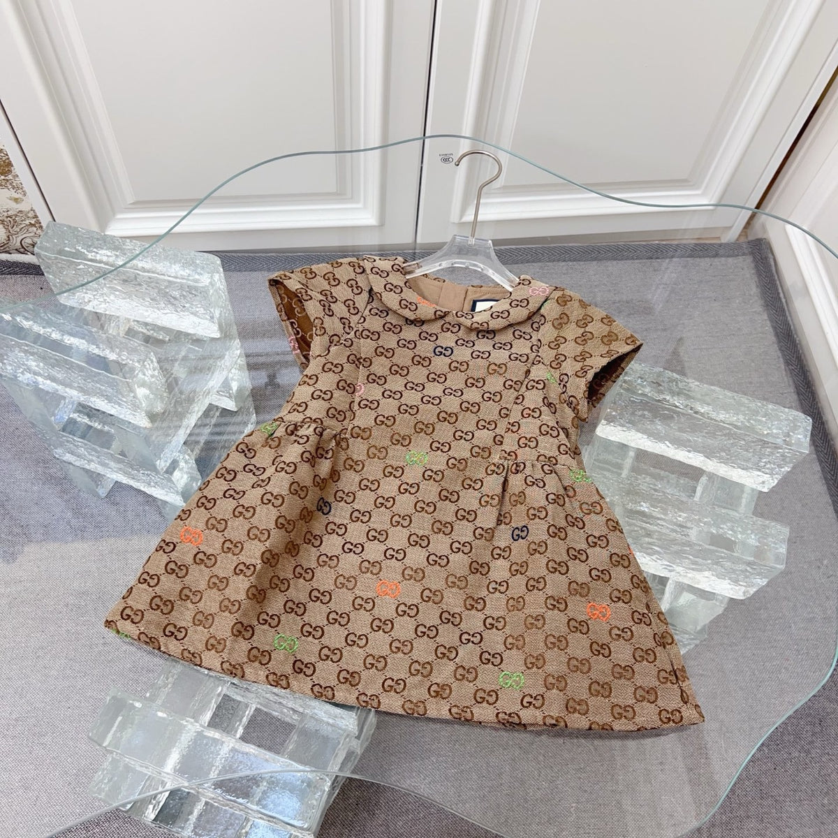 Monogram Collared Dress