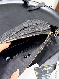 Raffia Chain Shoulder Bag