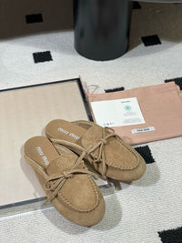 Suede Deck Mules