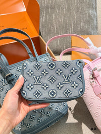 Monogram Denim Tote