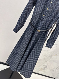 Monogram Jacquard Shirt Dress