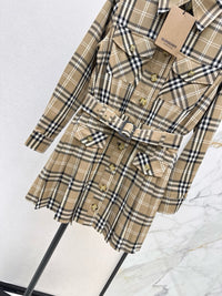 Check Cotton Shirt Dress