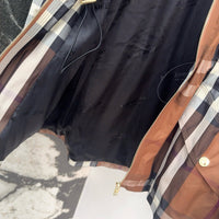 Hooded Check Nylon Jacket