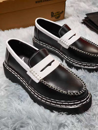 Contrast Penny Loafers