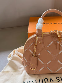 Alma BB Monogram Embroidered Leather