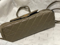 Drawstring Flap Bag Lambskin