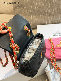 Quilted Leather Chain Purse