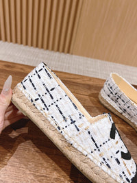 Tweed Leather Espadrilles