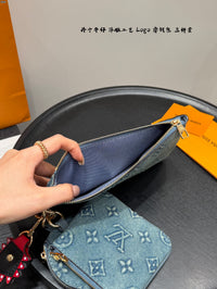 Monogram Denim Pochette Trio Set