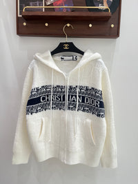 Zipped Cardigan with Hood