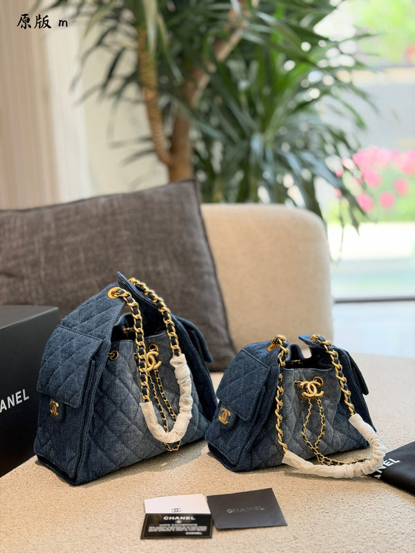 Washed Denim Hobo Bag