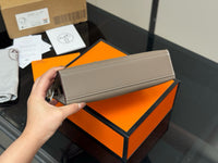 Kelly 25 Grey Epsom Gold Hardware