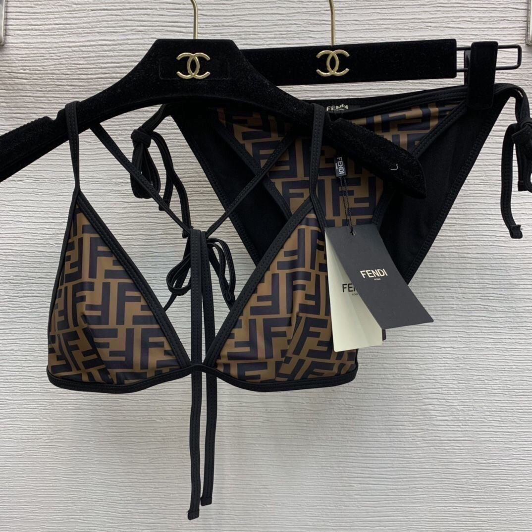Monogram Triangle Bikini Set