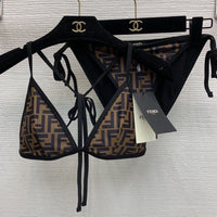 Monogram Triangle Bikini Set