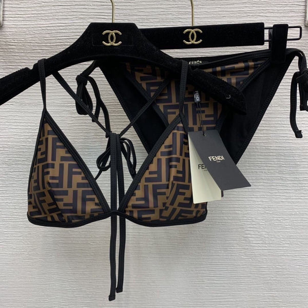 Monogram Triangle Bikini Set