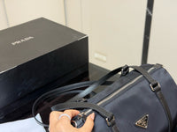 Re-Nylon and Saffiano Leather Duffel Bag