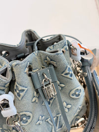 Monogram Denim Bucket Bag