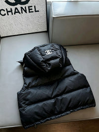Logo Hooded Puffer Vest