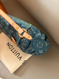 Monogram Denim Pleaty Bag