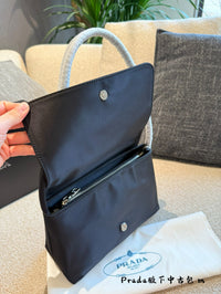 Re-Nylon Flap Shoulder Bag