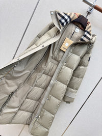 Long Hooded Down Coat