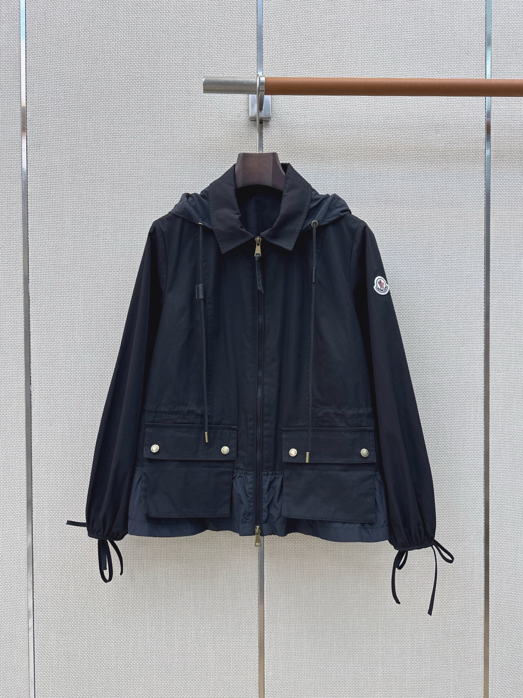 Gabardine Hooded Adenium Jacket