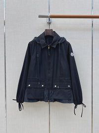 Gabardine Hooded Adenium Jacket