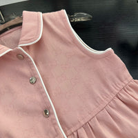 Pink Monogram Sleeveless Dress