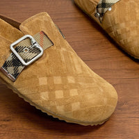Check Suede Urchin Clogs
