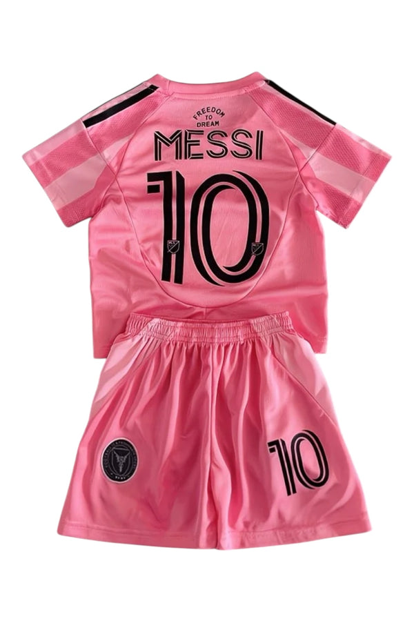 Messi #10 Pink Kids Soccer Jersey Set