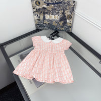 Short-Sleeved Dress with Peter Pan Collar