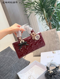 East-West Bag in Cannage Patent Calfskin