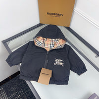 Reversible Check Hooded Jacket