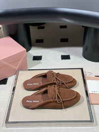 Suede Deck Mules