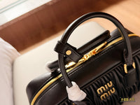 Matelassé Leather Top-Handle Bag