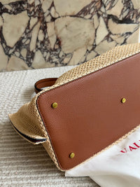 Straw VLogo Signature Tote Bag