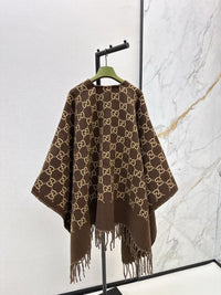 26S Wool Jacquard Cape