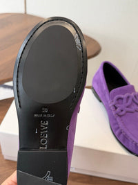 Double L Suede Loafers