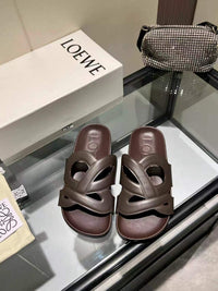 Paula's Ibiza Leather Monogram Ease Slides