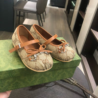 Horsebit Ballet Flat Beige Ebony