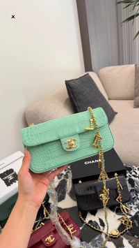 Croc Embossed Small Flap Bag