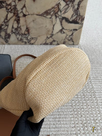 Crochet Leather Tote Bag